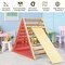 Foldable Wooden Triangle Climbing Ladder with 21 Strips Perfect for Indoor Play